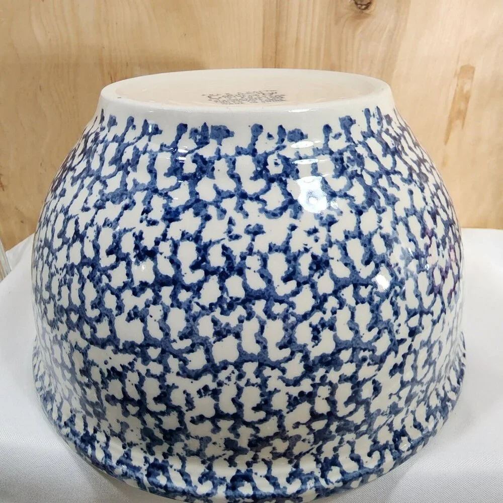 Folk Craft Cabin In Snow Mixing Serving Bowl 10.5" oven dishwasher microwave saf - Picture 3 of 11